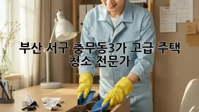 부산 서구 충무동3가 고급 주택 청소 전문가